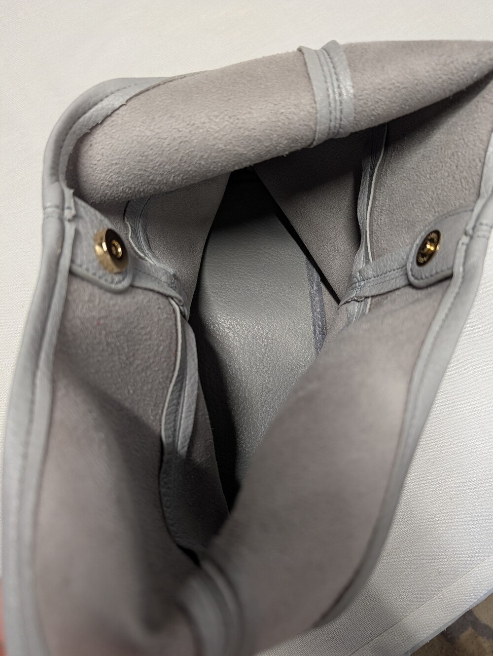 Gray Faux Leather Hobo Bag Shoulder Purse Adjustable Strap Slouchy Pebbled PU - Picture 6 of 9